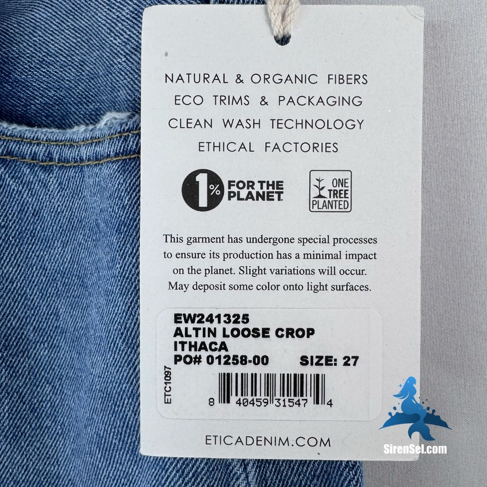 1228 NWT ÉTICA Marley Ultra High Rise Baggy Jeans - Size 27 - Atwater Blue - Picture 15 of 16